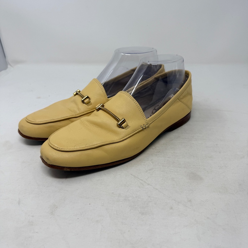 Sam Edelman Butter Yellow Leather Loraine Bit Loafers Size 7.5 Spring Preppy